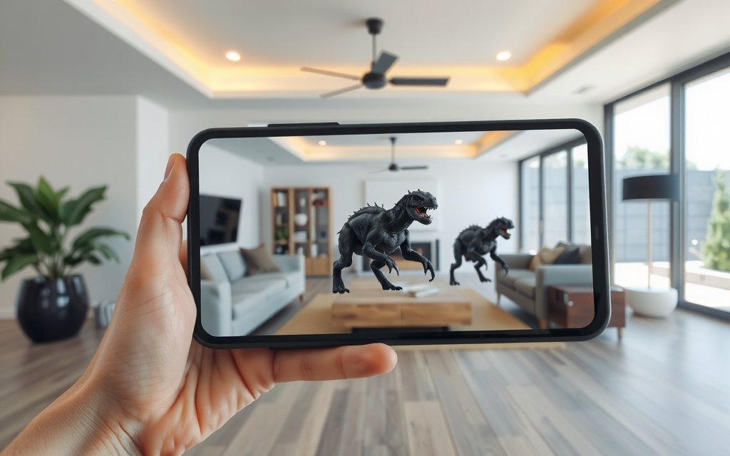 AR/VR conceptual art: Virtual monsters in real world