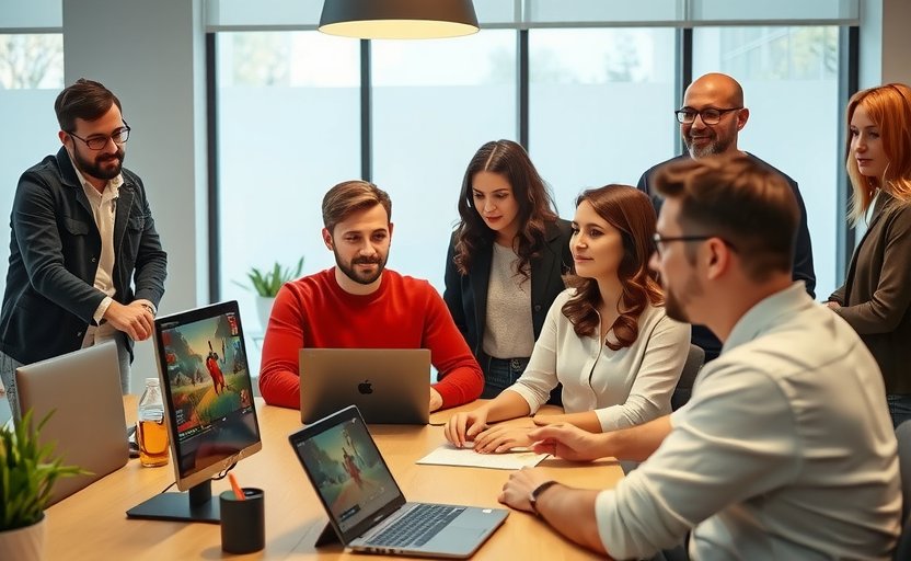 Diverse Vajuq Forge team collaborating in Munich office